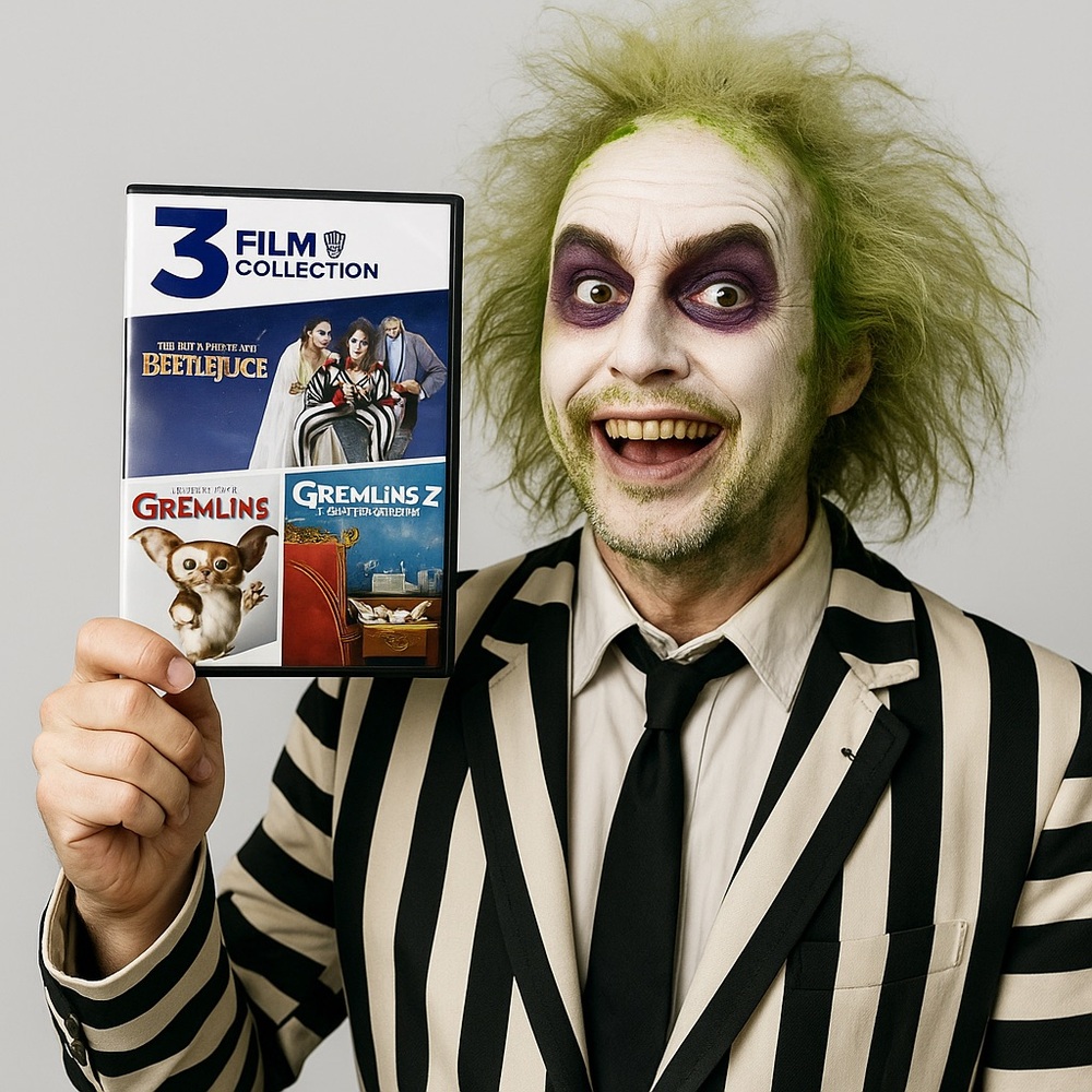 ⭐️ 164. Beetlejuice + Gremlins 1 & 2 DVD Set 3-Film Collection Horror Comedy NWT
